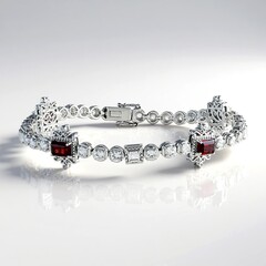 Bracciale in argento con Granato d’India