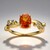 Anello in oro con Zaffiro Arancione Ban Ka Cha