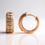 Orecchini in oro con Diamante Rose de France SI1 di Argyle (Annette)