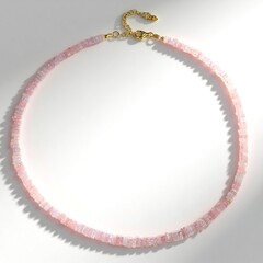 Collana in argento con Quarzo Rosa