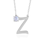 Collana in argento con Pietra di Luna Arcobaleno