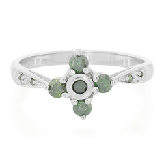 Zilveren ring met Fancy diamanten