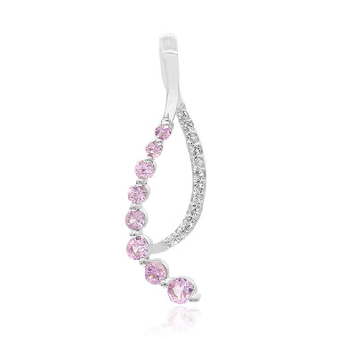 Ciondolo in argento con Zaffiro Rosa