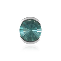 Petrolfarbener Fluorit-Silberanhänger