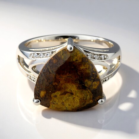 Anello in argento con Quarzo Dinosauro