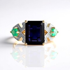 Anello in oro con Iolite (SUHANA)