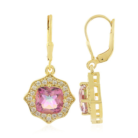 Orecchini in argento con Quarzo Rosso Oriente