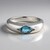 Anello in argento con Cianite Blu Foglia di Tè