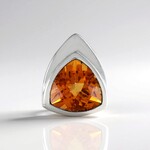 Ciondolo in argento con Quarzo Arancione (MONOSONO COLLECTION)