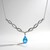 Collana in argento con Topazio Blu Svizzero
