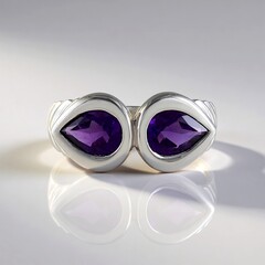 Anello in argento con Ametista (de Melo Essence)