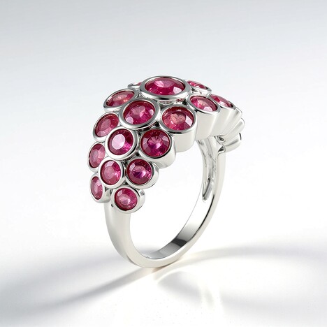 Anello in argento con Zaffiro Rosa del Madagascar (de Melo Essence)