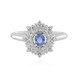 Anillo en plata con Zafiro azul Ceylon sin calentar