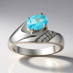 Anello in argento con Apatite Blu