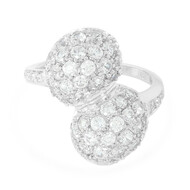 Zilveren ring met zirkonen