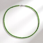 Collier en argent et Diopside de Russie