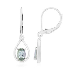 Unheated Green Tanzanite Silver Earrings