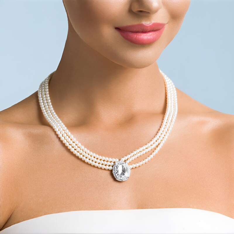 Collana in oro con Danburite (de Melo)