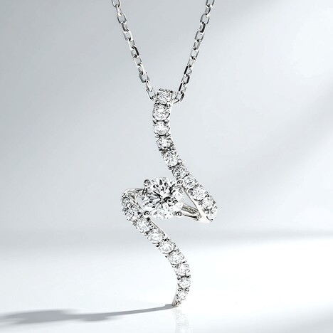 Collana in oro con Diamante SI1 (H) (CIRARI)