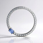Ciondolo in argento con Zaffiro Ceylon Blu