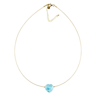 Collana in acciaio inossidabile con Larimar