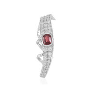 Zawieszka z białego złota - Spinel czerwony Noble Red Luc Yen (AMAYANI)