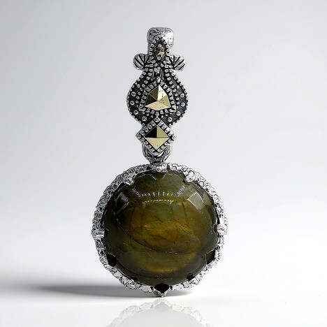 Ciondolo in argento con Labradorite (Annette classic)