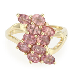 Nicht erhitzter Padparadscha-Saphir-Goldring (AMAYANI)