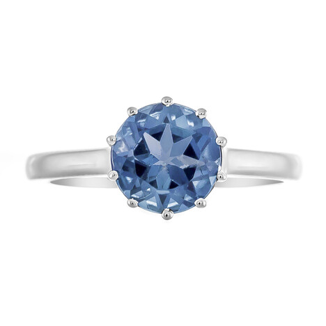 Londonblauer Topas-Goldring