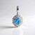 Ciondolo in argento con Opale Blu dell'Etiopia