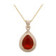 Collier en or et Opale de Feu du Mexique (CIRARI)