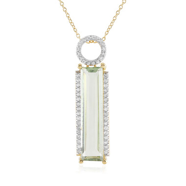 Grüner Amethyst-Silberhalskette