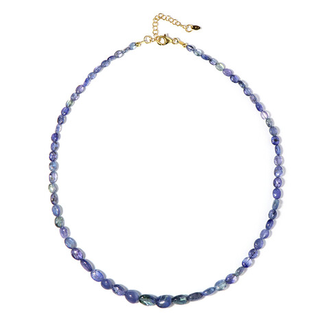 Nicht erhitzter Tansanit-Silberhalskette