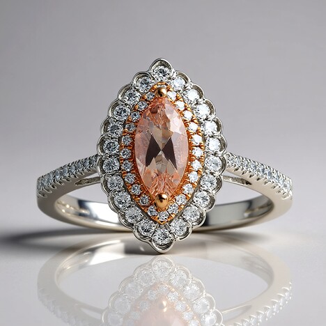 Anello in oro con Morganite AAA (CIRARI)