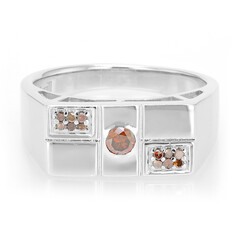 Bague pour homme en argent et Diamant fantaisie