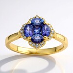 Anillo en oro con Tanzanita AAA (CIRARI)