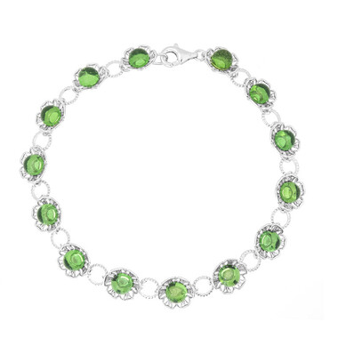 Bracelet en argent et Ambre verte de Colombie (dagen)