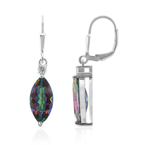 Mystik-Quarz-Silberohrringe