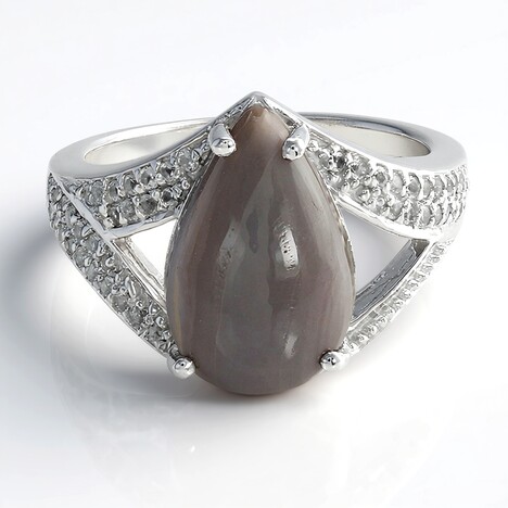Anello in argento con Agata Botswana