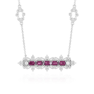 Rhodolith-Silbercollier (Dallas Prince Designs)