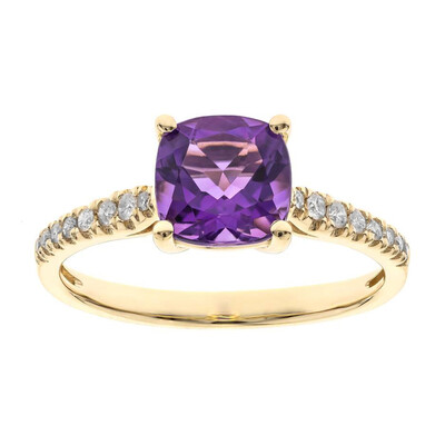 Gouden ring met een amethist