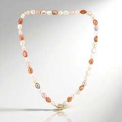 Collana in argento con Perla d'Acqua Dolce Bianca (TPC)