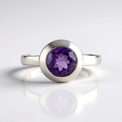 Anello in argento con Ametista Uruguay