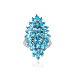 Sky Blue Topaz Silver Ring