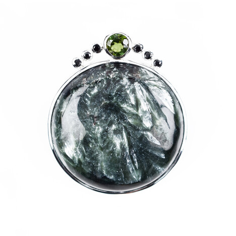 Colgante en plata con Serafinita (Bali Barong)