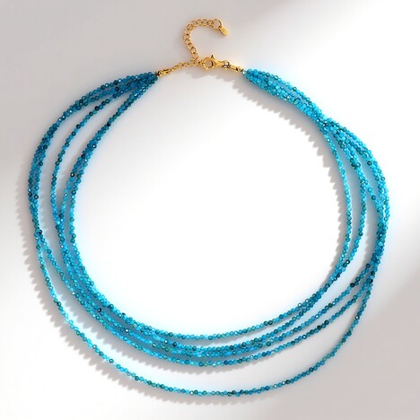 Collana in argento con Apatite Blu Neon
