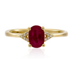 Gouden ring met een AAA Mozambique robijn (CIRARI)