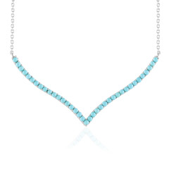 Sleeping Beauty-Türkis-Silbercollier (Faszination Türkis)