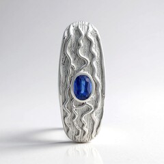 Ciondolo in argento con Cianite del Nepal (MONOSONO COLLECTION)