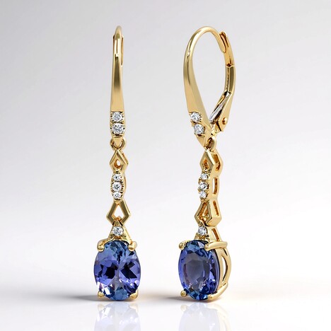 Orecchini in oro con Tanzanite (non riscaldata) (CIRARI)